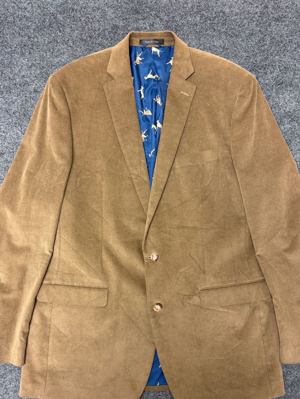Lauren Ralph Lauren Brown Corduroy Sport Coat with Blue Lining